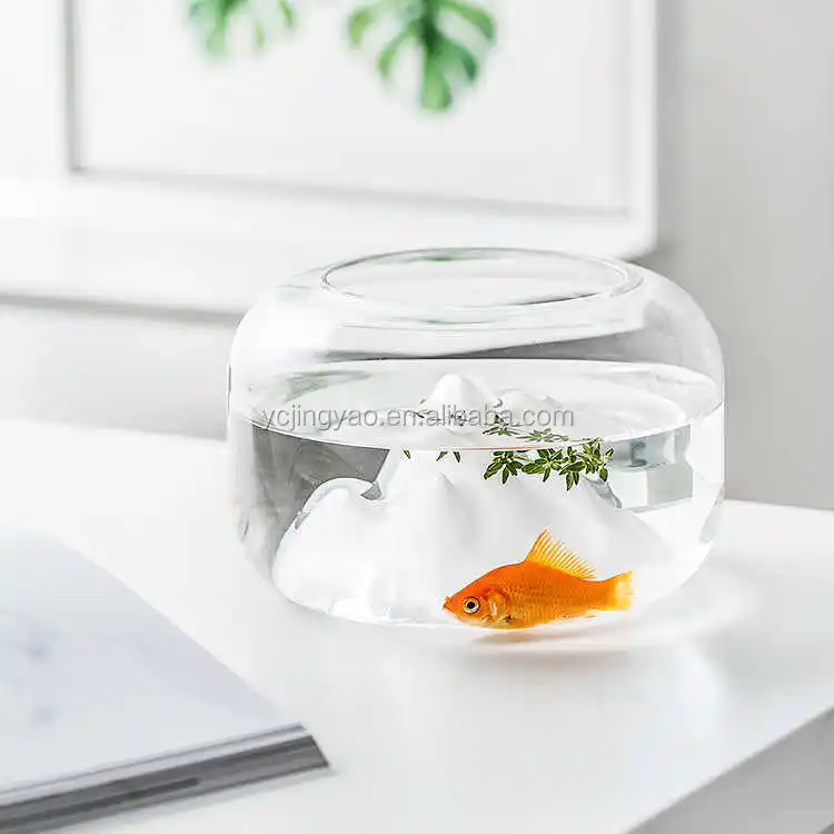 Handblown Ecofriendly Clear Decorative Glass Fish Bowl Buy Round