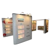 China Factory hot sale portable lightweight magnetic 10x20 pop up trade show booth