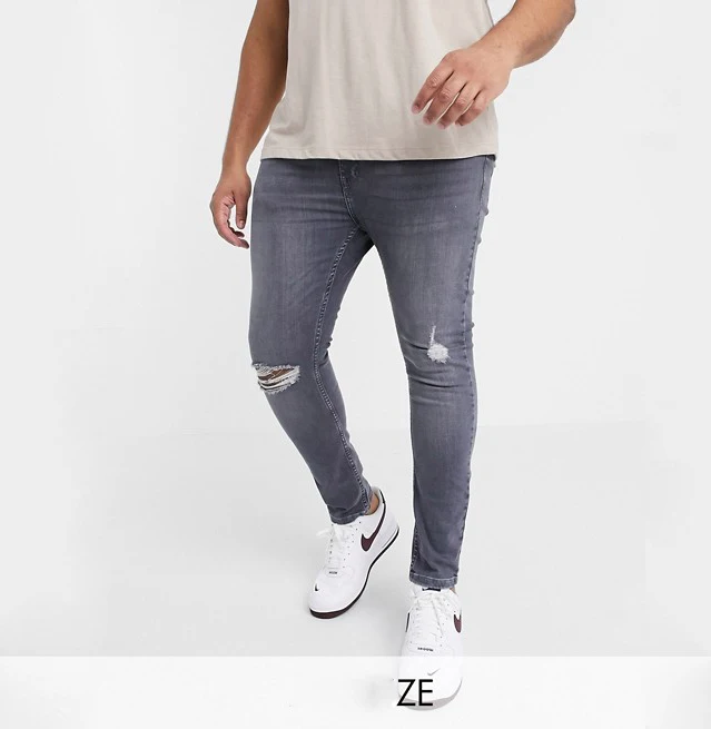 black distressed slim fit jeans mens