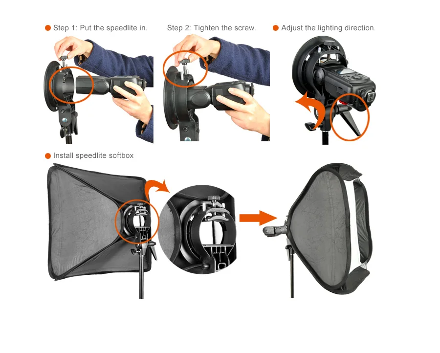 New Godox Softbox 80*80cm With S Type Bracket Stable Bowens Mount Flash