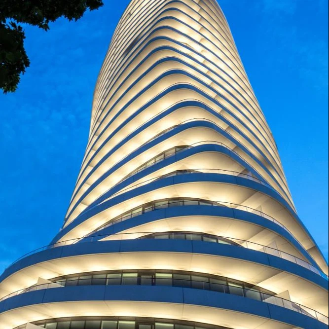 Aluminium Glass U Channel Handrail With Led Light For Exterior Deck