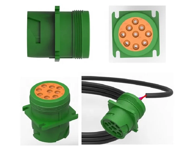 Deutsch HD Series 9 Pin J1939 Cable Connector with IP68 Rating for Heavy Duty Automotive Applications
