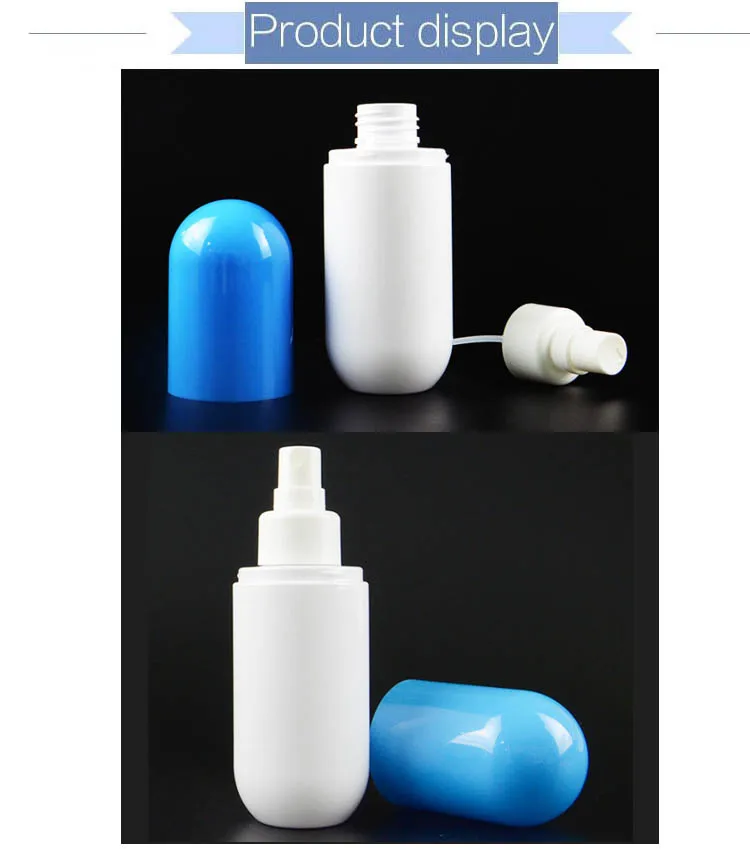 120ml Capsule Shape PET Cosmetic Sprayer Bottle Plastic Continuous Mist Spray Bottle for Pill