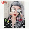 Factory Custom Patch Fashion Digital Printing Patches With Pompom Ball For Clothes