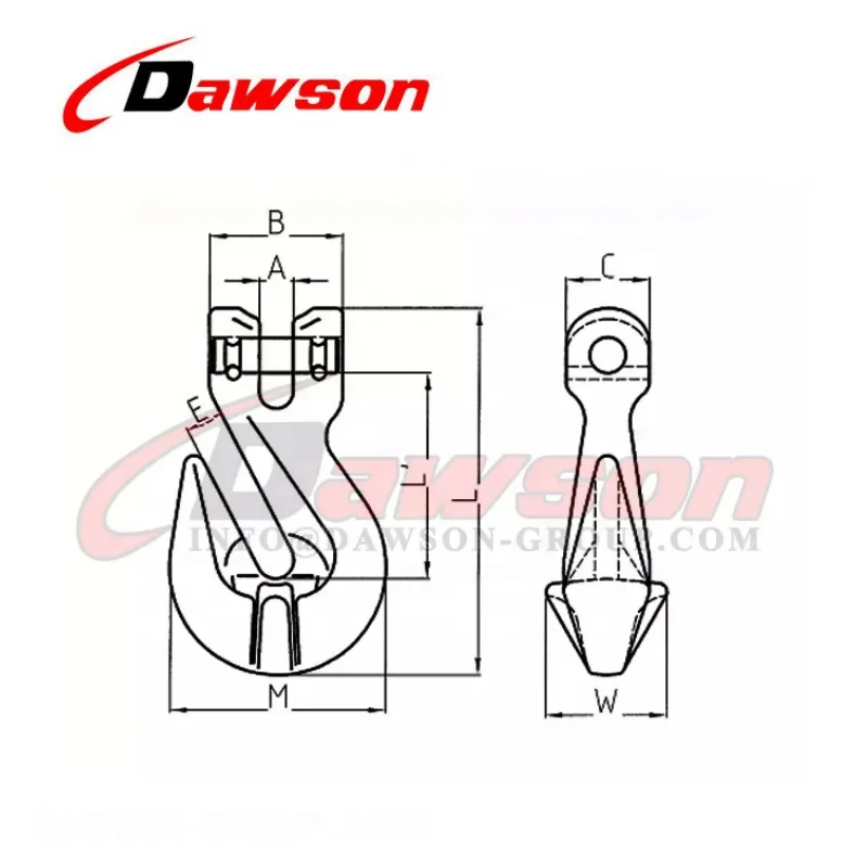 Ds1009 G100 6-32mm Clevis Shortening Cradle Grab Hook With Wings For ...