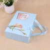 Blue creative small fresh wedding candy custom logo floret festival drawer portable packing paper gift box