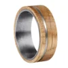 Engagement Ring Whisky Barrel Wooden Ring For Men Birthday Gift In Stock