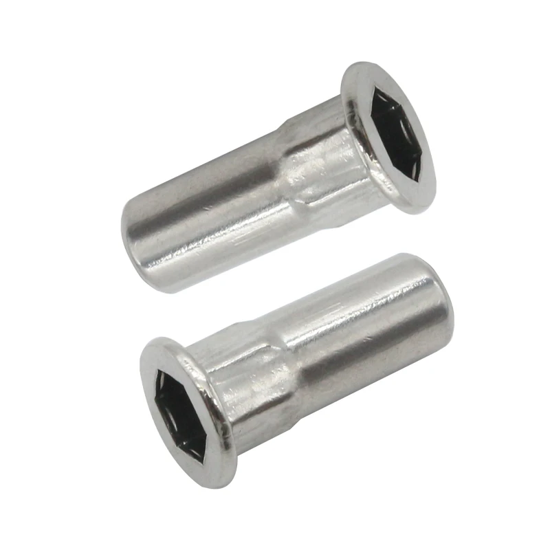 30-Pack Metric Half Hexagonal Rivet Nuts – 304 Stainless Steel, M6/M8/M10 Sizes For Industrial Fastening & Machinery