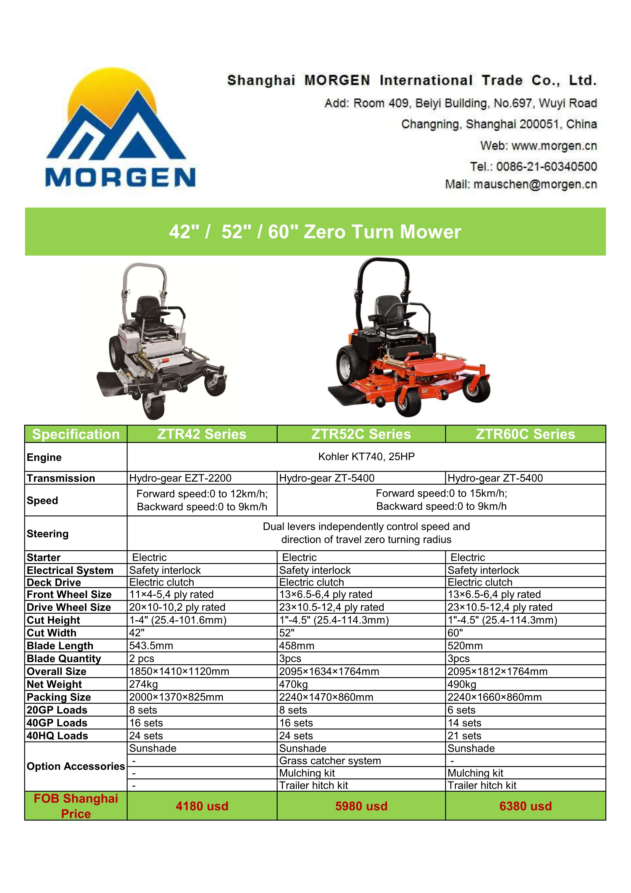 42 52 60 Inch Zero Turn Lawn Mower With 25hp Gasoline Engine Buy Zero