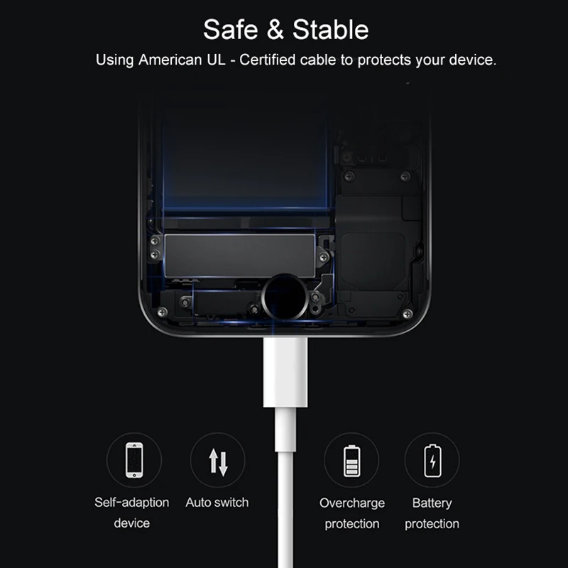 Original 1m/3ft usb c PD fast charging cable type c to 8pin charger cable for iphone 11 pro max 8 X - ANKUX.COM