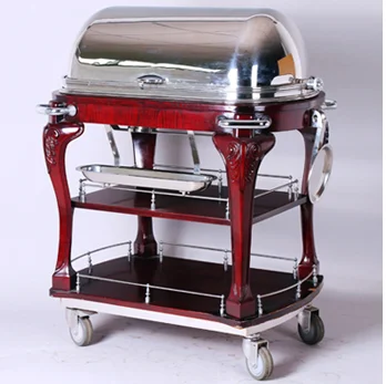 C137 Roast Beef Trolley - Luxury Double Layers Stainless Steel