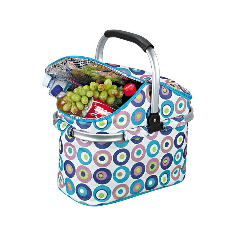 Portable Insulated Cooler Picnic Basket Bag Collapsible Outdoor Camping