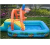 Inflatable Multifunction Swimming Pool Game Playground Slide Basketball Backboard Outdoor Sunbathe Life Buoy Sea Party