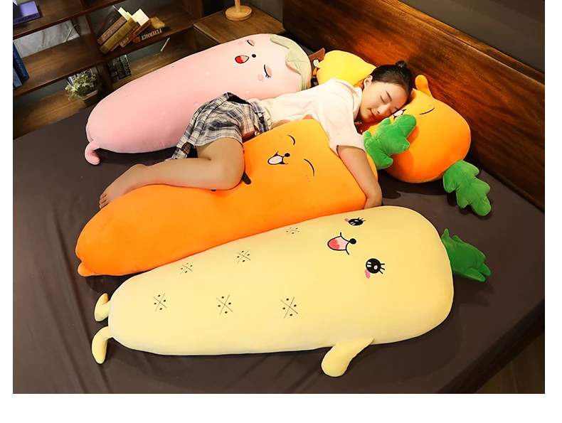 100cm Custom Vegetable Shaped Pillow Radish Plush Animated Soft Radish