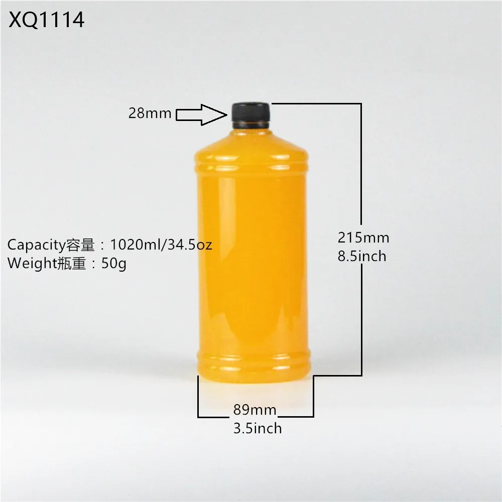 1l Pet Plastic Round Disposable Custom Hot Filling Juice Bottle Buy
