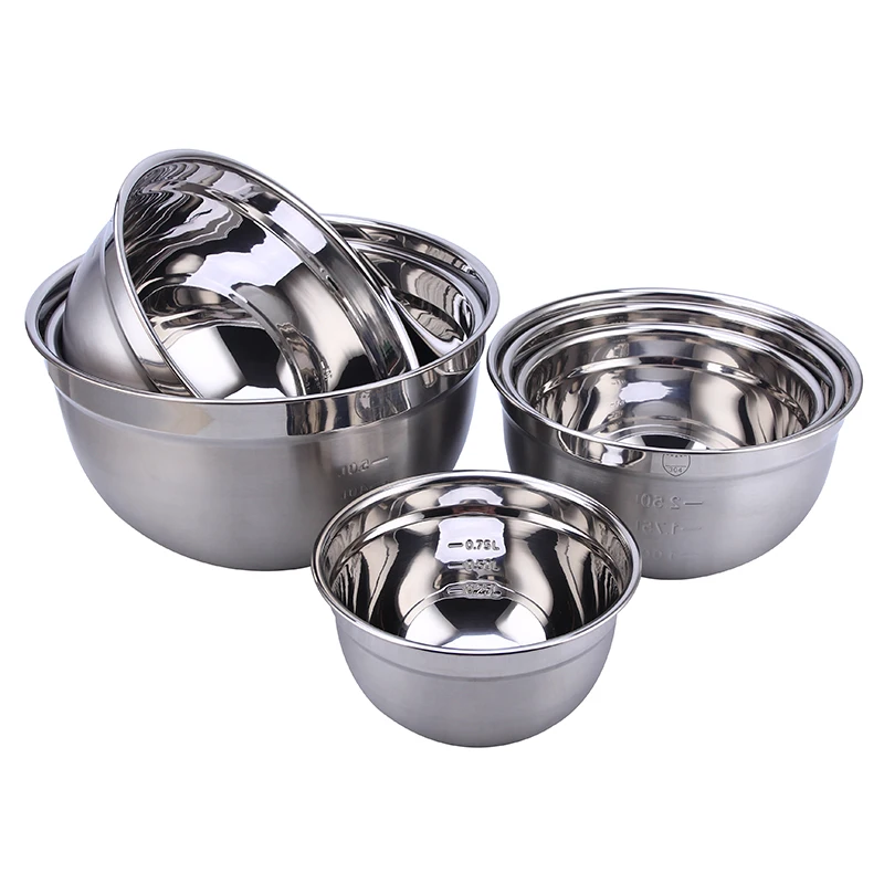 Stainless Steel Thermal Serving Storage Bowls Food Mixing Bowl Salad