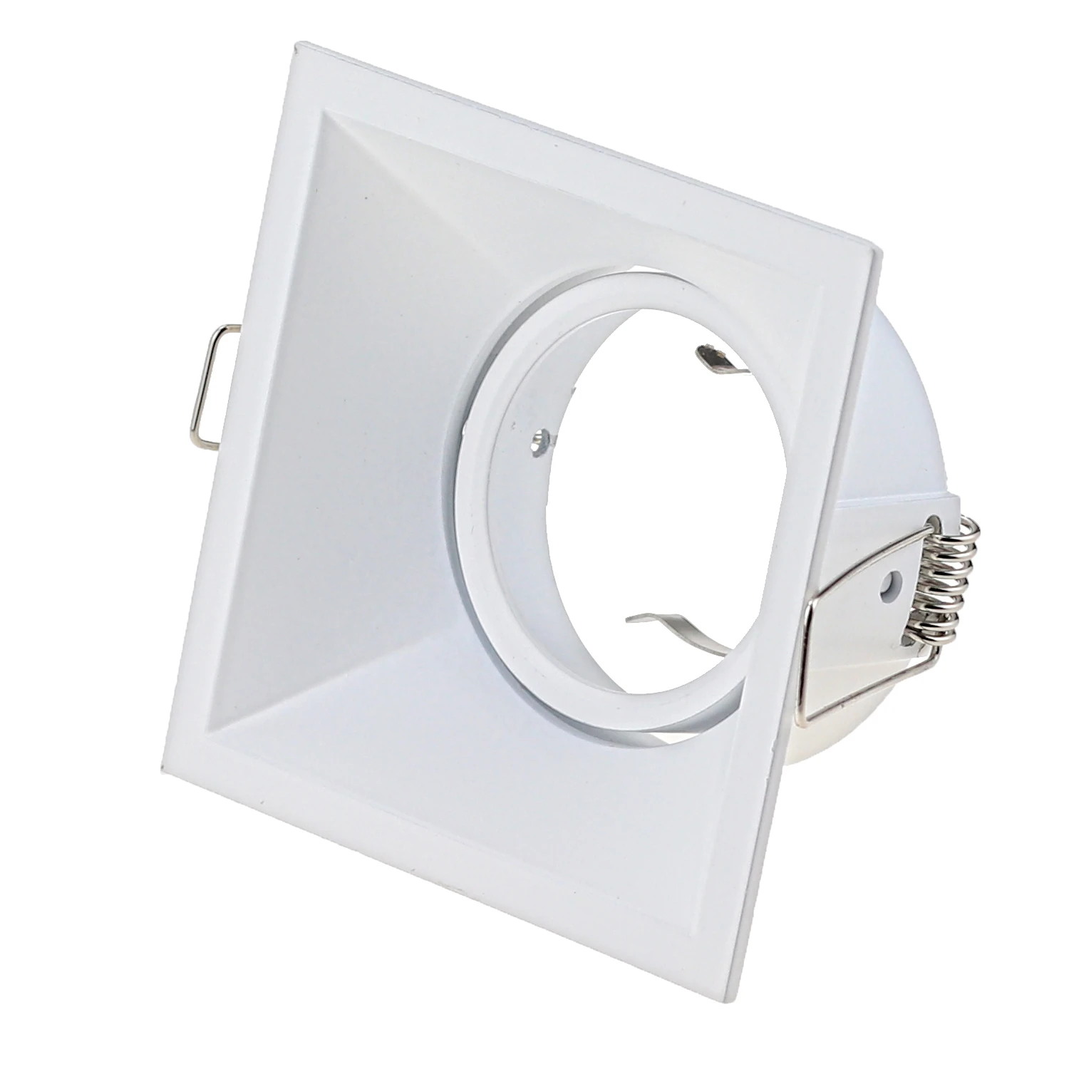 Square Mr16 Led Spotlight Frame White GU10 Fixture Frame For Led Ceiling Downlight