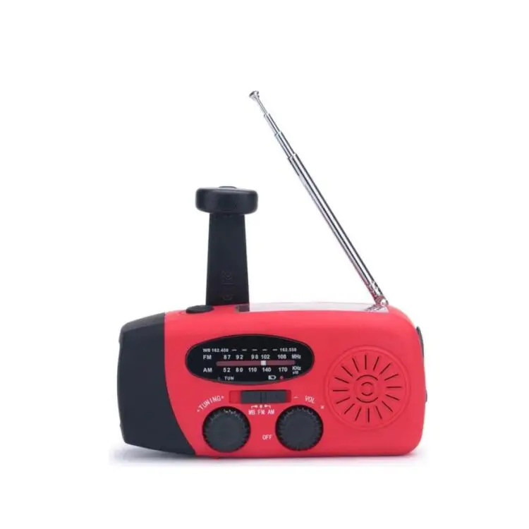 Weather Radio Solar Powered Am Wb Fm Radio 2000mah Camping Portable