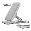 Qi Wireless Mobile Phone Fast Wireless Charging Pad Holder Stand With alloy base and fabric wrapped
