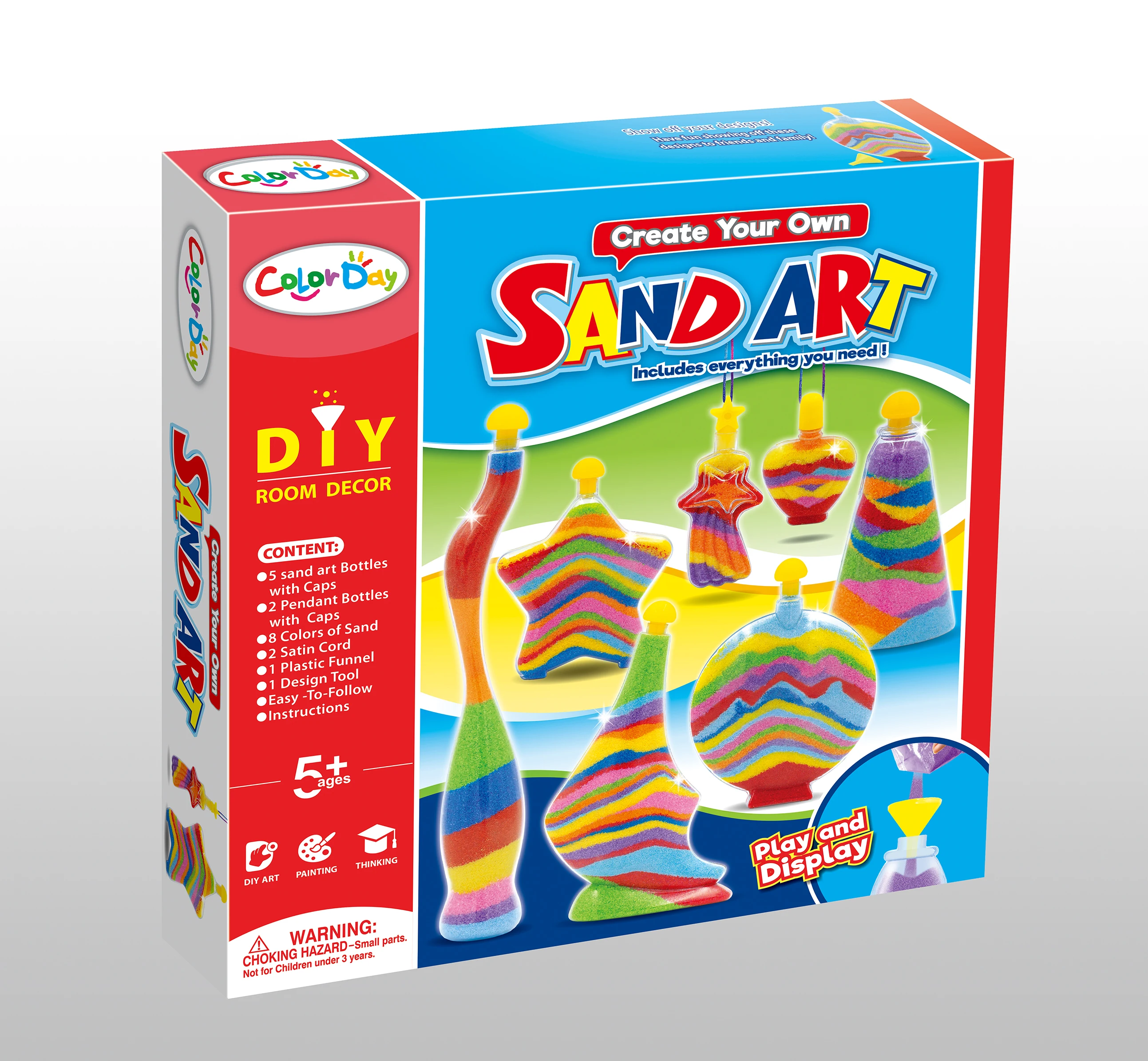 Diy Toy Create Your Own Colored Sand Art Kits Kids Arts & Crafts