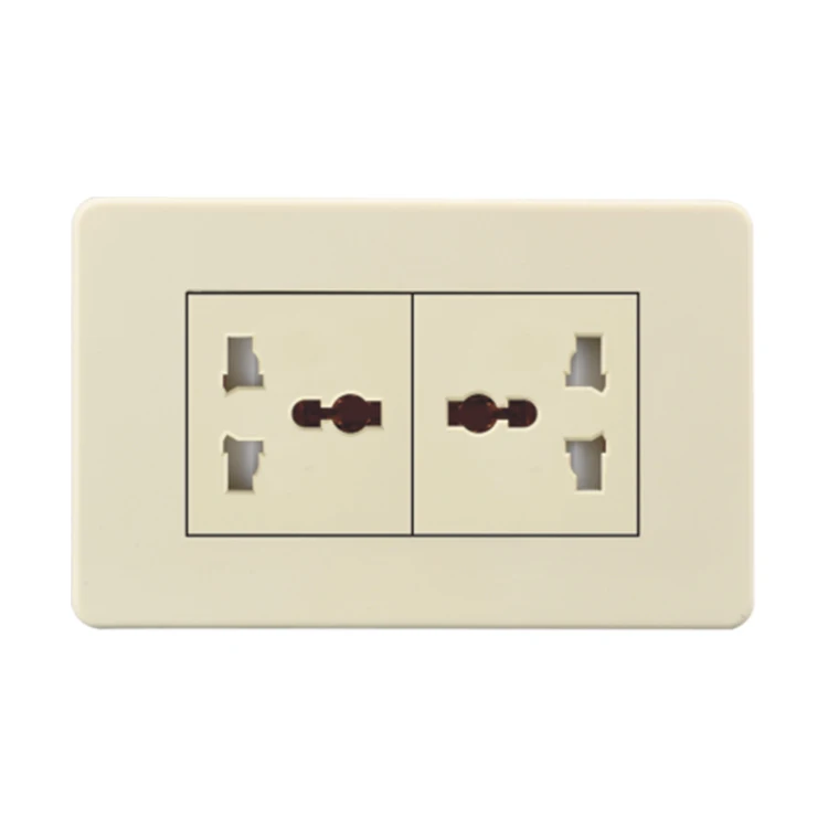 US Standard Electric Light Switch 20A Double Usb 110-240V Wall Outlet Switch and Socket