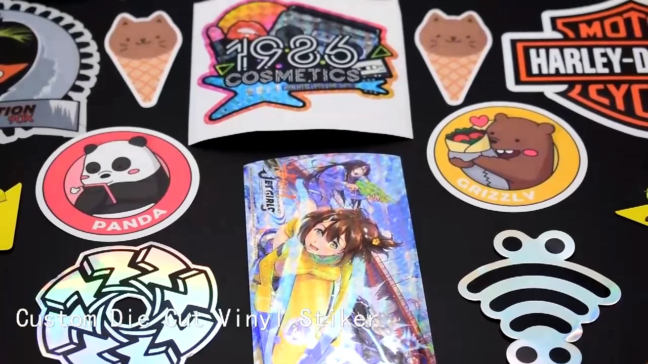 Custom Print Waterproof Vinyl Paper Sheet Number Round Glitter Die Cut