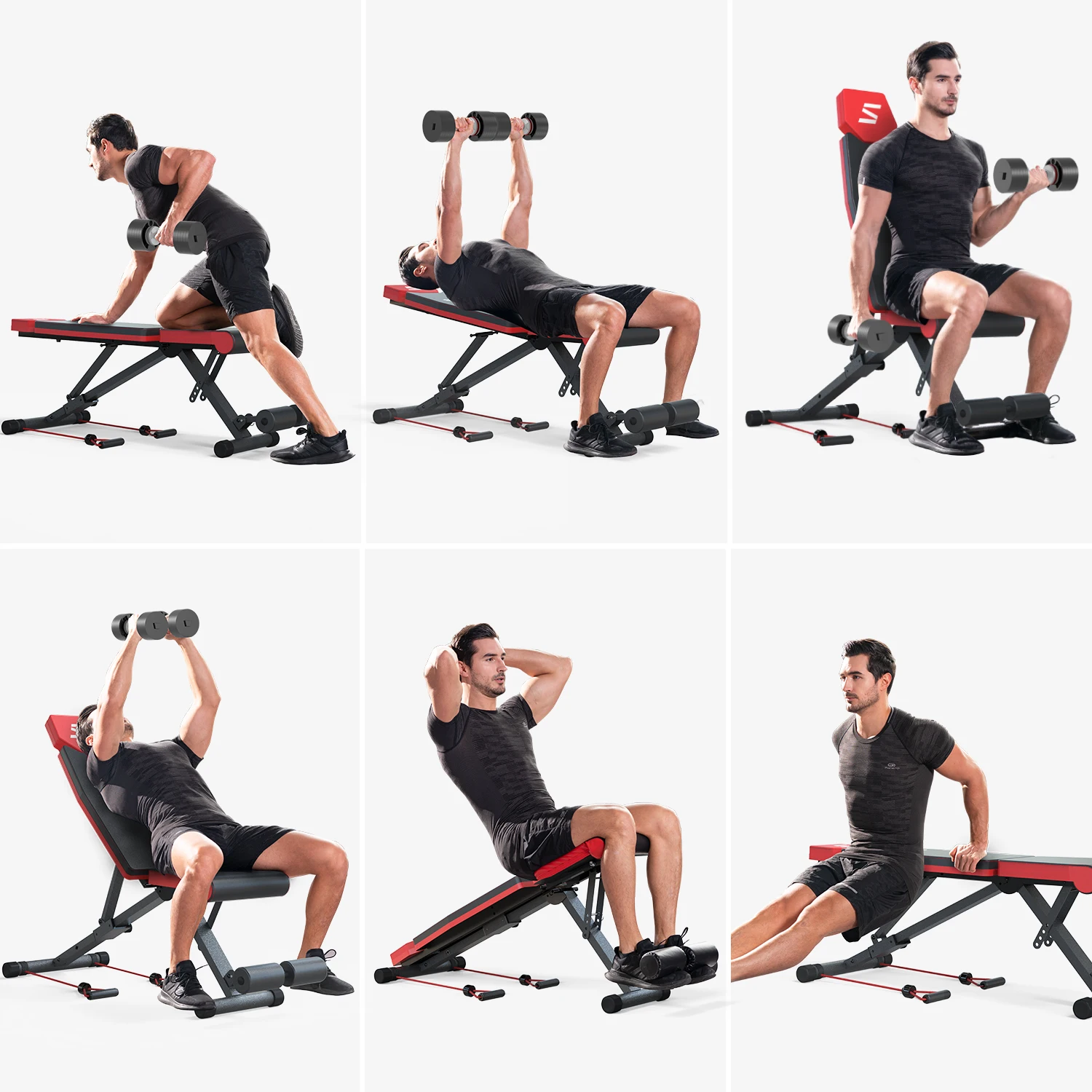 Snode Adjustable Bench Snode Adjustable Dumbbell Bench - Indoor Fitness Support