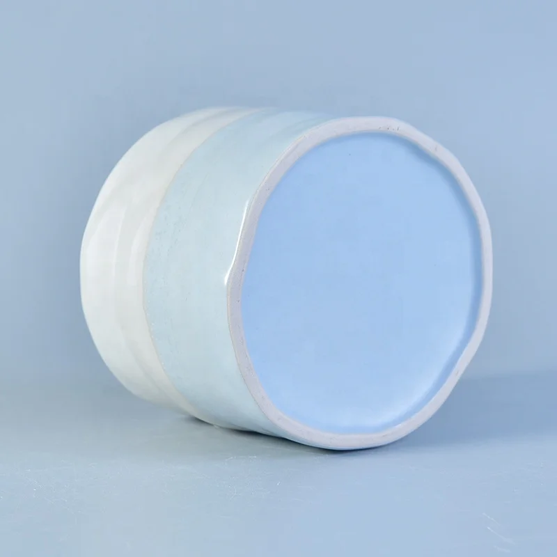 Unique glaze irregular ceramic tealight candle vessel candle containers home decorative use