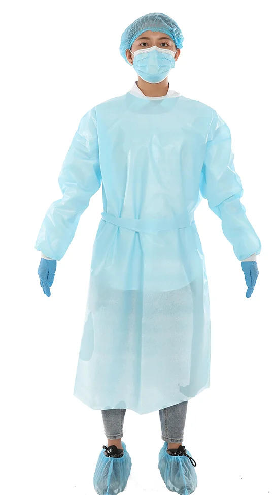 Disposable 42gsm Pp Chemotherapy Gown Lab Isolation Gown Level 4 Chemo