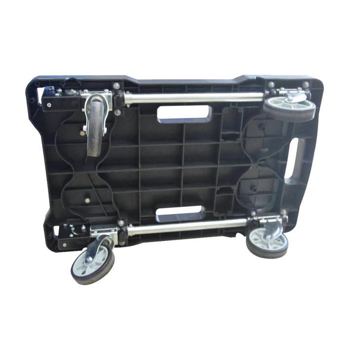 PVC Flatbed Platform Truck Industrial Material Handling Trolley