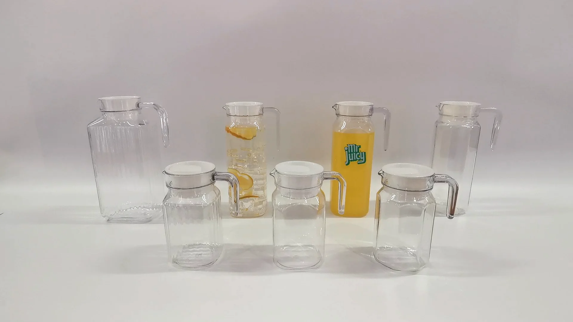 1.2l 40oz Plastic Square Water Jug Outdoor Jug Unbreakable Plastic