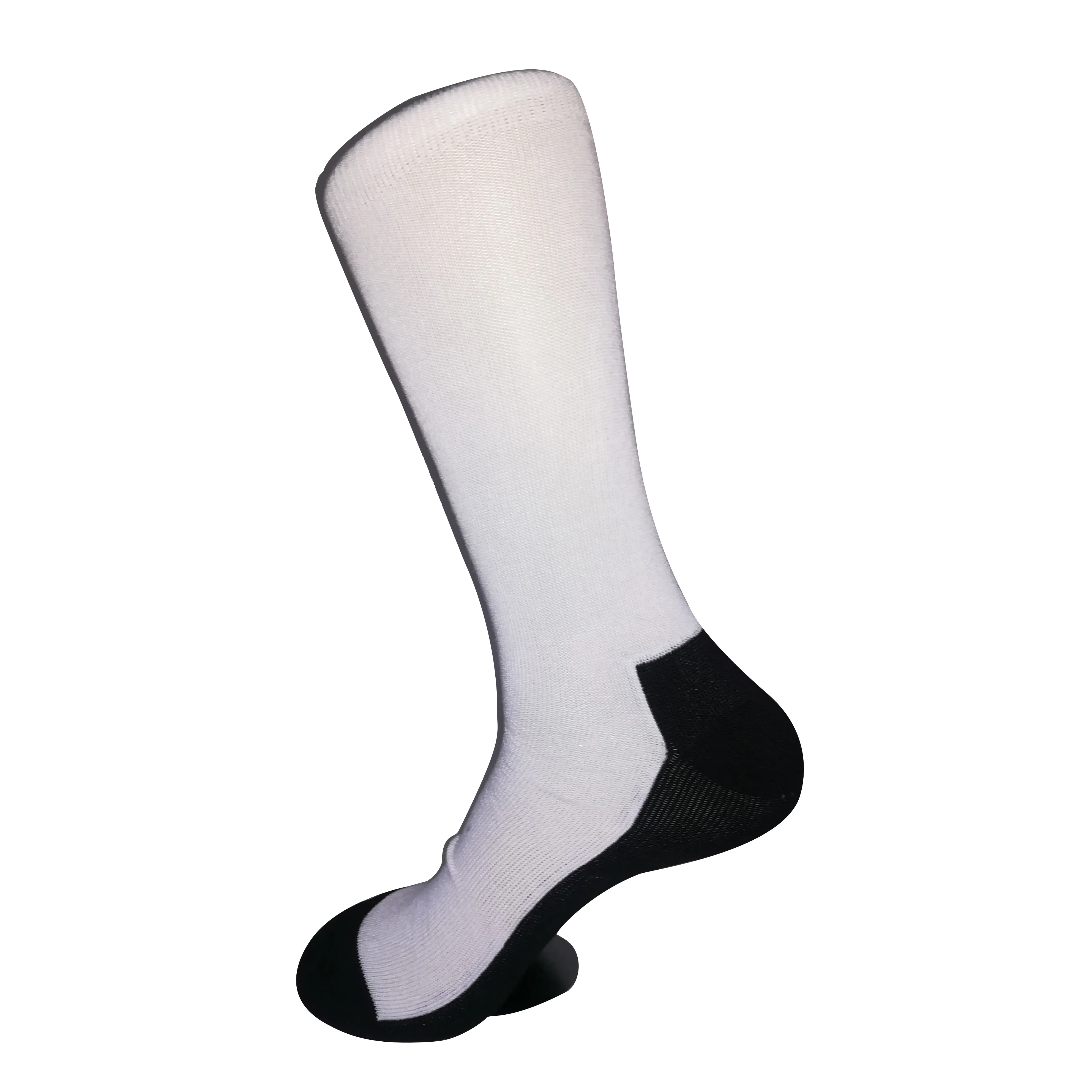 white socks with black bottom without rib