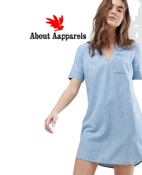 longline denim shirt womens