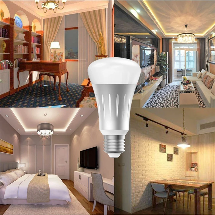 Shenzhen Factory Indoor RGB CCT Aluminum Wifi Smart Lamp Bulb Dimmable Lighting Smart Bulb