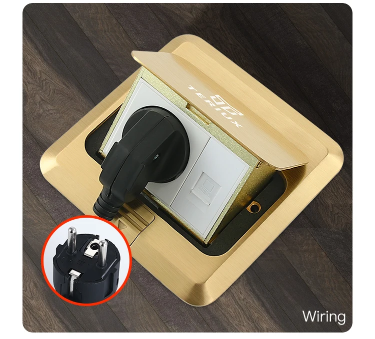 Wholesale eu standard brass electrical power supply 16A pop up floor socket box