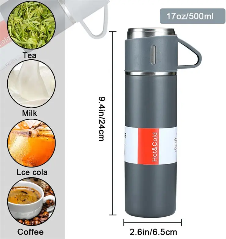 High Quality Wholesale Cheap Flask Gift Set Vacuum Flask Thermos Mug