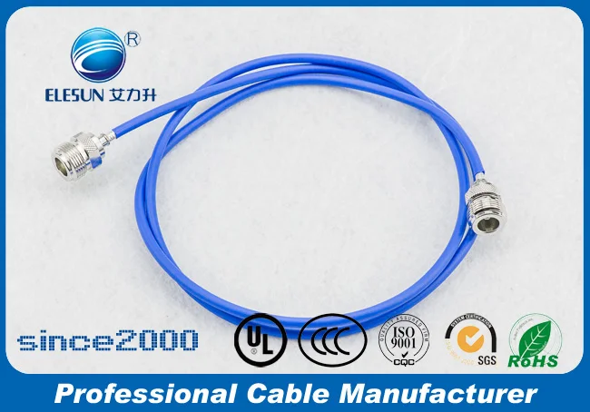 RG401 086 250 141 high temperature coaxial cable assembly with DIN connector manufacture