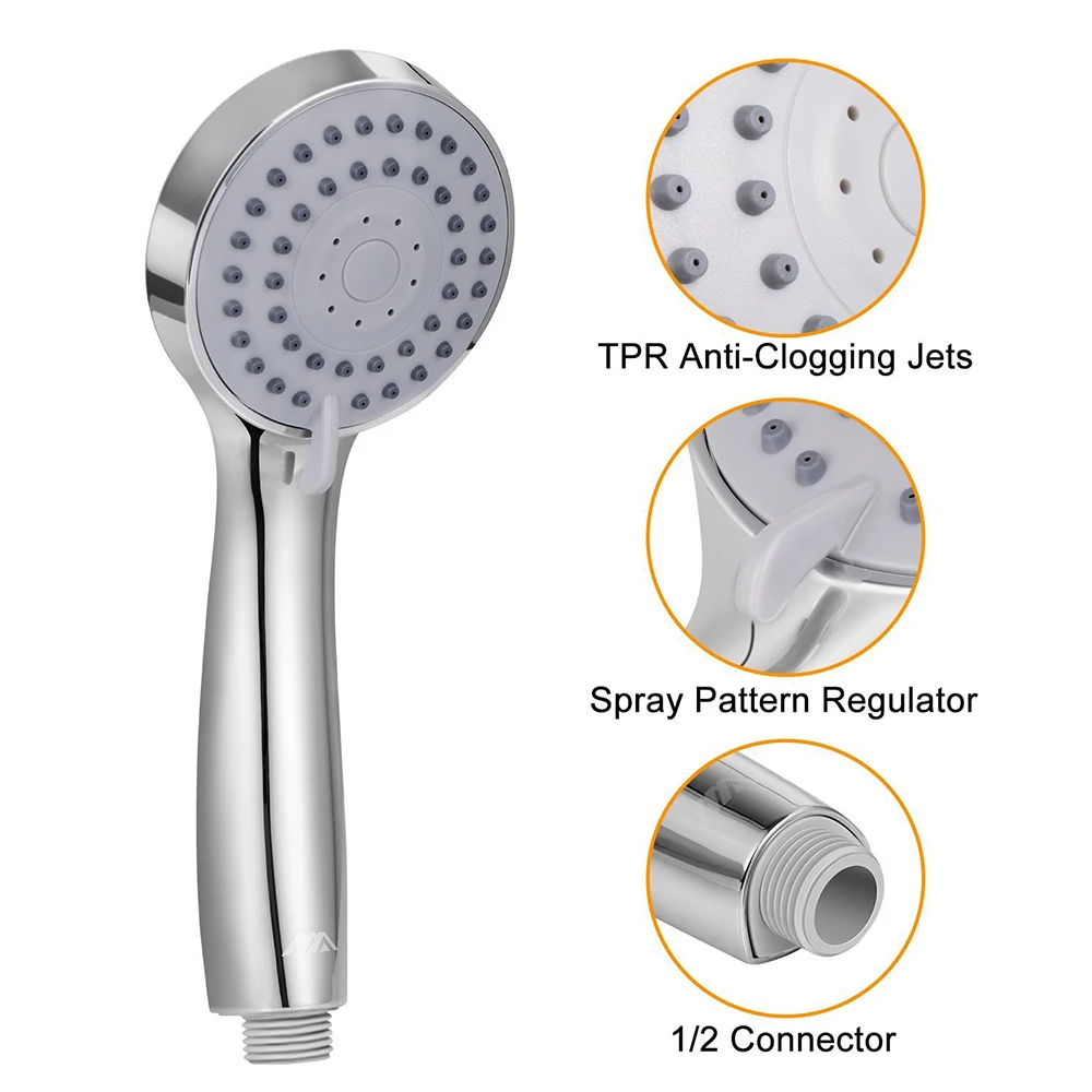 Hand Shower Head Bathroom Abs Plastic Water Saving Handheld Shower Set ...