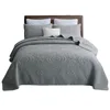 HT 100%cotton embroidered plain home goods bedspread Queen/King size
