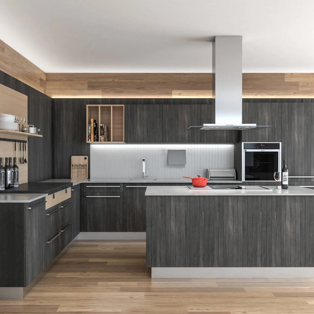 Adornus Myanmar Small Wood Grain Kitchen Cabinet Set - Buy ...