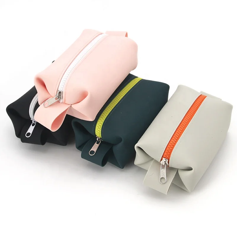 Makeup Cosmetic Pouch Bag For Women Purse Silicone Waterproof Vegan