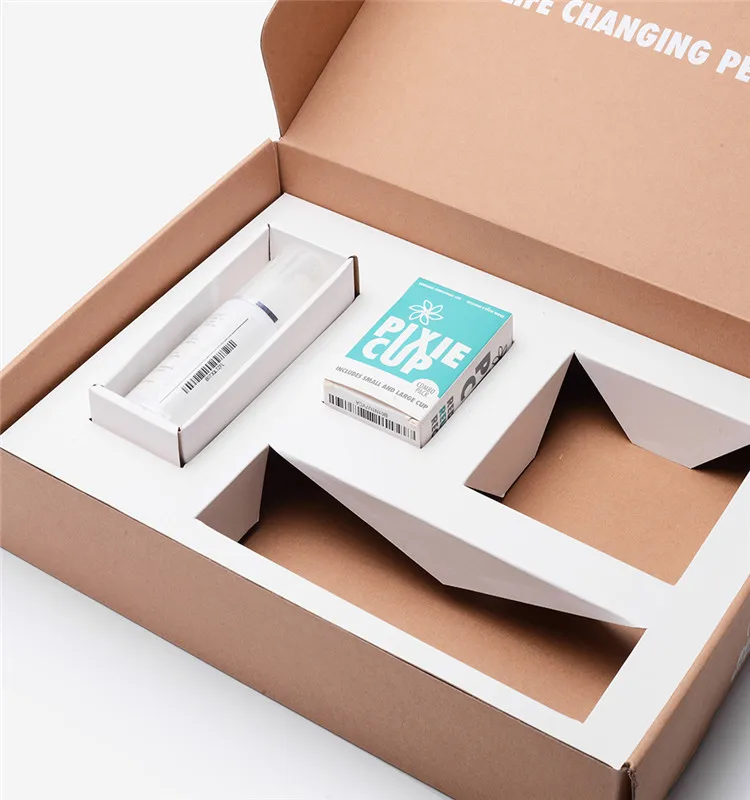 Custom Printing Recycled Kraft Corrugated Packaging Cosmetics Bottle