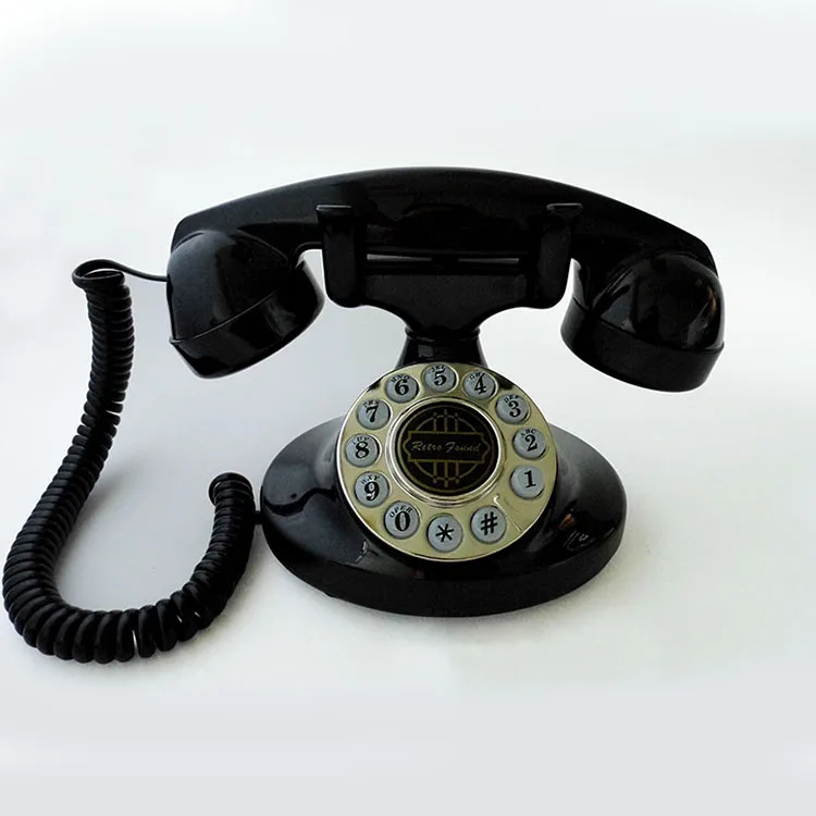 工厂批发高品质仿古风格座机家用电话旋转拨号电话 Buy 仿古风格电话 有绳电话 固定的家庭电话product On Alibaba Com