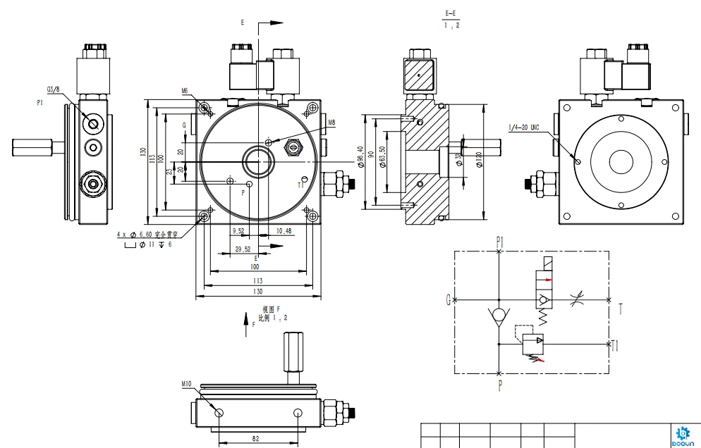 Boqun hydraulic valve block for lift equipment