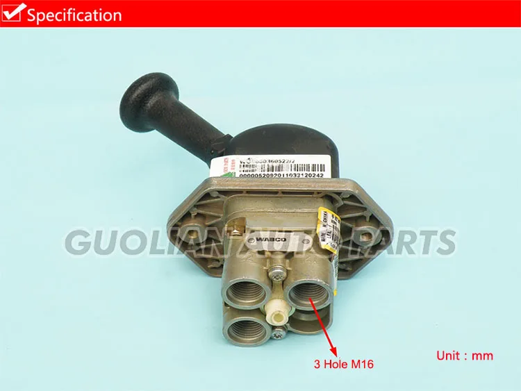 Sinotruk Howo Truck Spare Parts Hand Parking Brake Valve Wg9000360522 ...