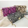 Python Snake skin pattern woman handbag bag with detachable lunch box