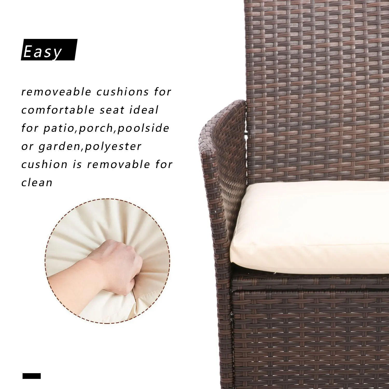 Vietnam Patio Outdoor Garden Wicker Rattan Cube 11 Pcs Dining Chair And