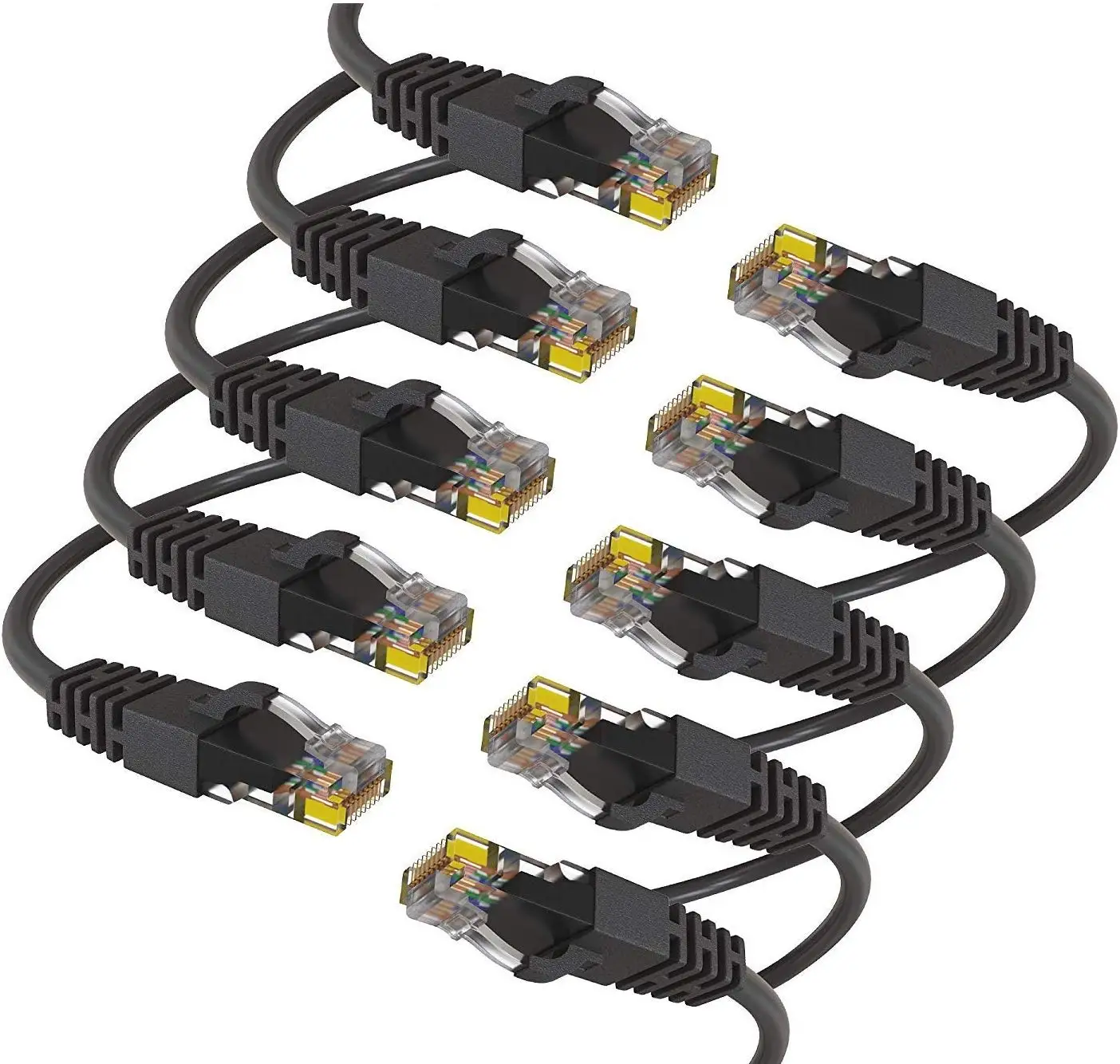 Custom Oem Sftp Four Twist Pairs Rj45 Cat6 Patch Cable Cat5e Cat5 Cat6