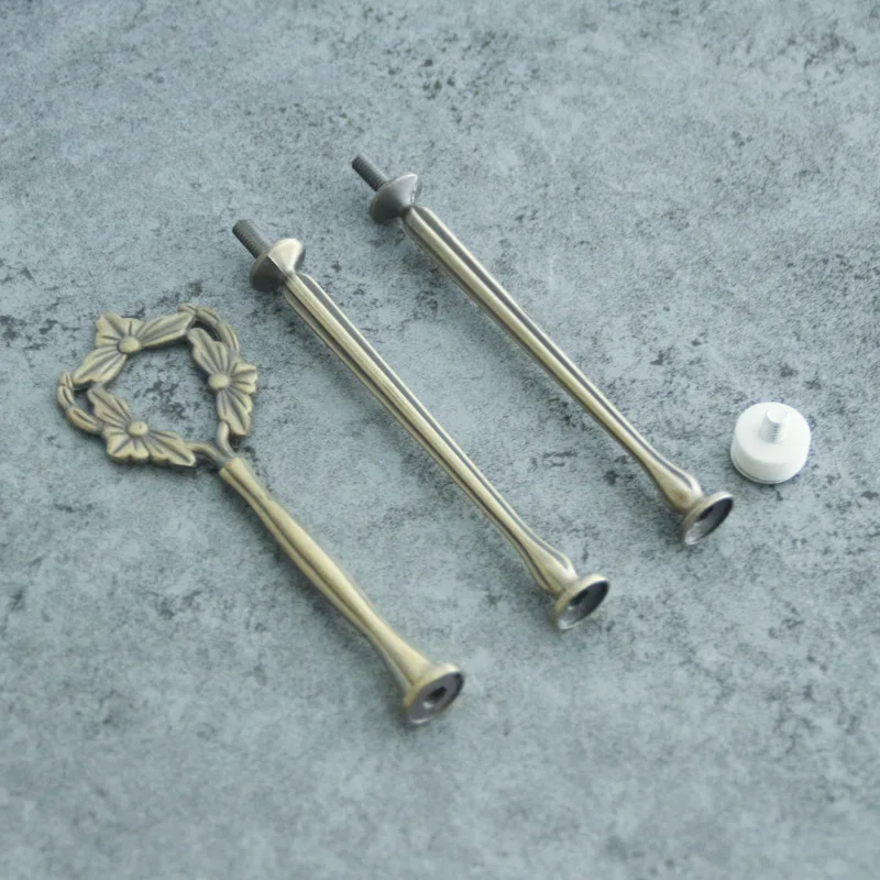 Silver color Cake stand handles and fittings hardware for tiered plates CSH-004
