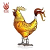 Animal shaped chicken shaped clear glass wine liquor bottles